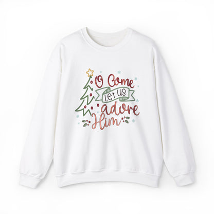 Let Us Adore Him Christmas Sweatshirt