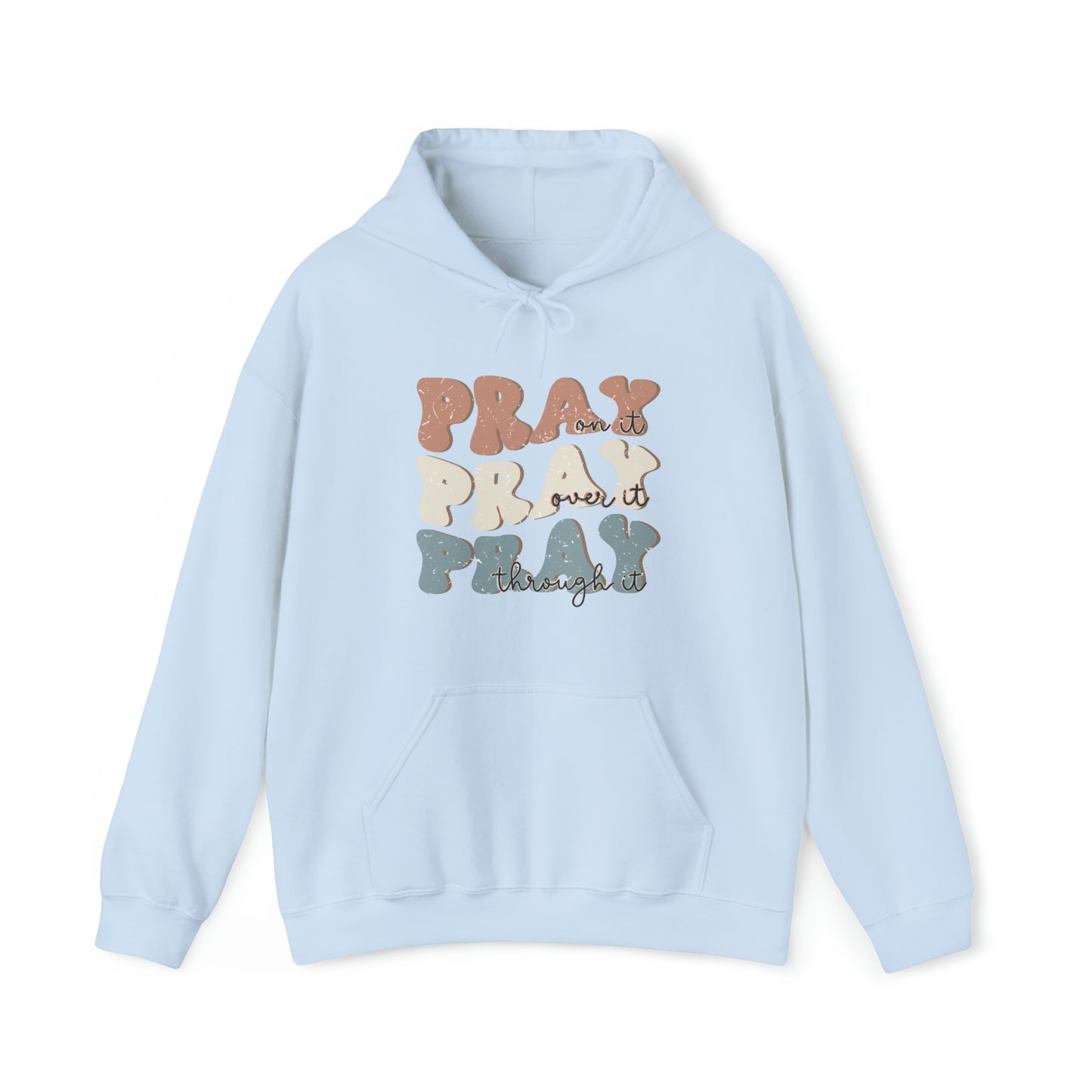 Pray Christian Hoodie Light Blue tosave1life.com