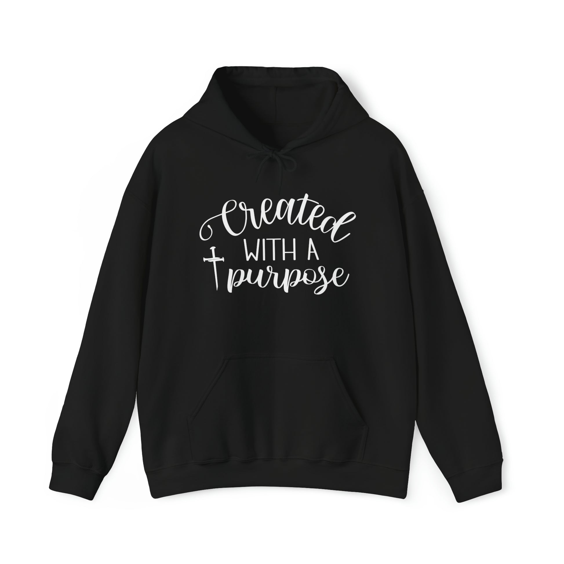 Created With a Purpose Christian Hoodie Black tosave1life.com