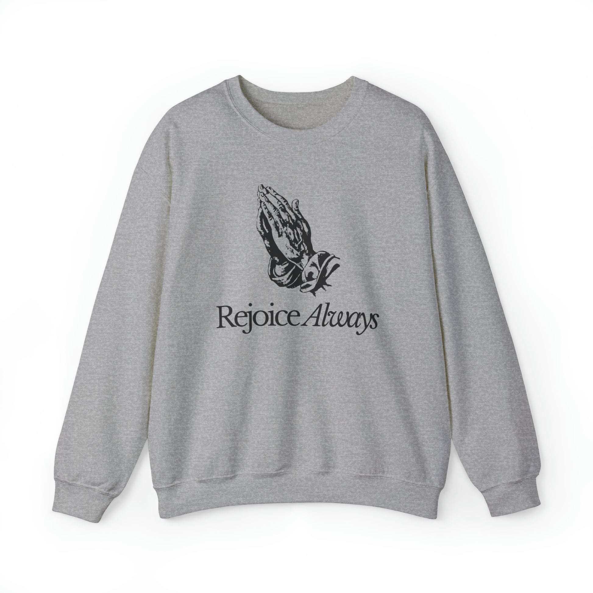 Rejoice Always Christian Sweatshirt Sport Grey tosave1life.com