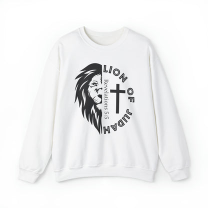 Lion of Judah Christian Sweatshirt White tosave1life.com