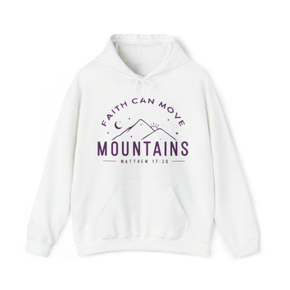 Faith Can Move Mountains Christian Hoodie White tosave1life.com