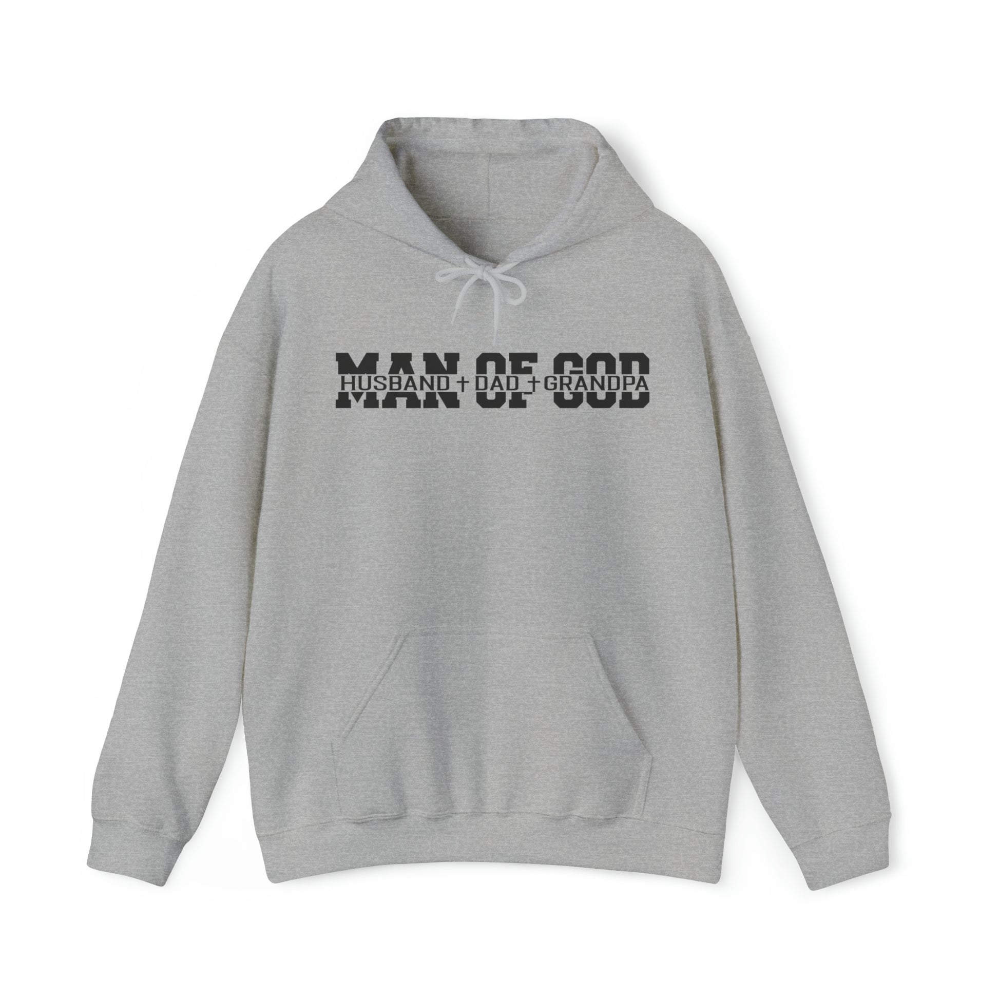 Man of God Christian Hoodie Sport Grey tosave1life.com