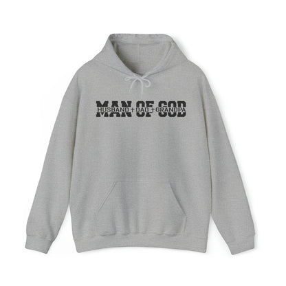 Man of God Christian Hoodie Sport Grey tosave1life.com