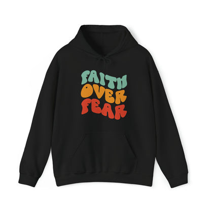 Faith Over Fear Christian Hoodie Black tosave1life.com