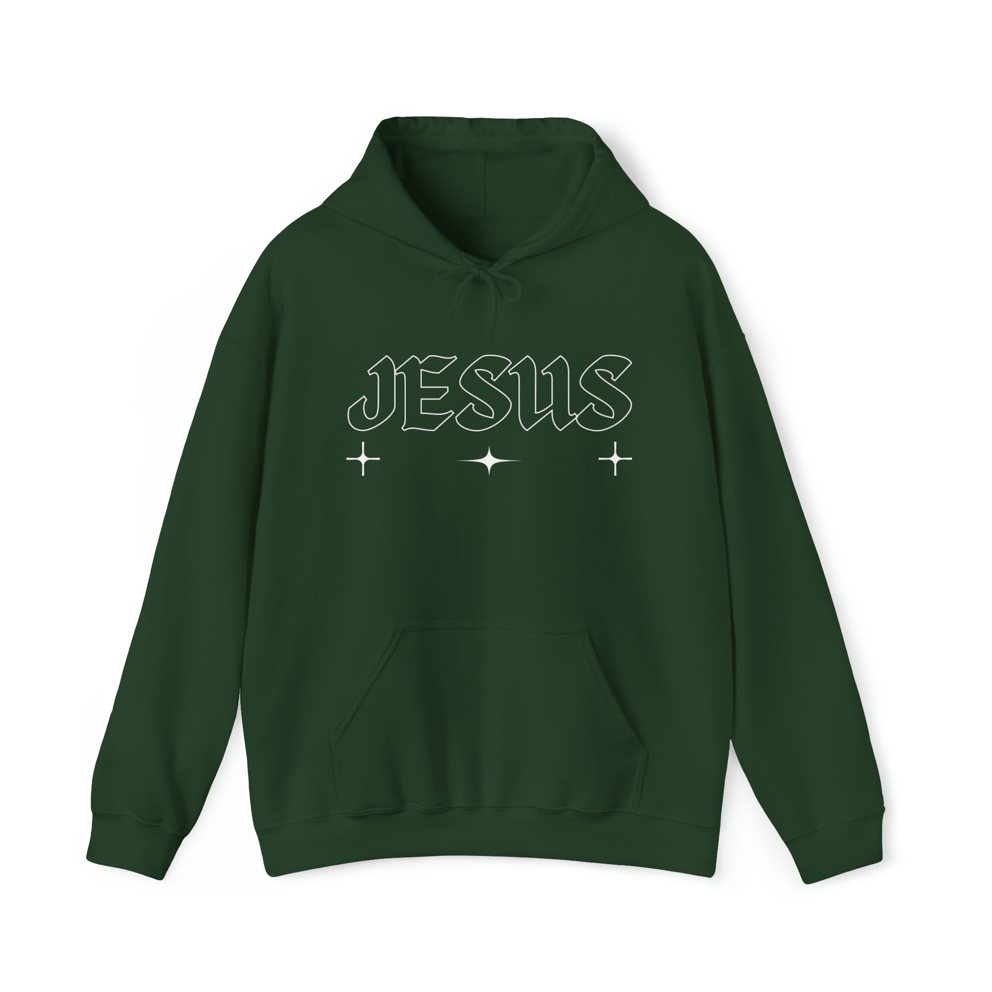 Jesus Christian Hoodie Forest Green tosave1life.com