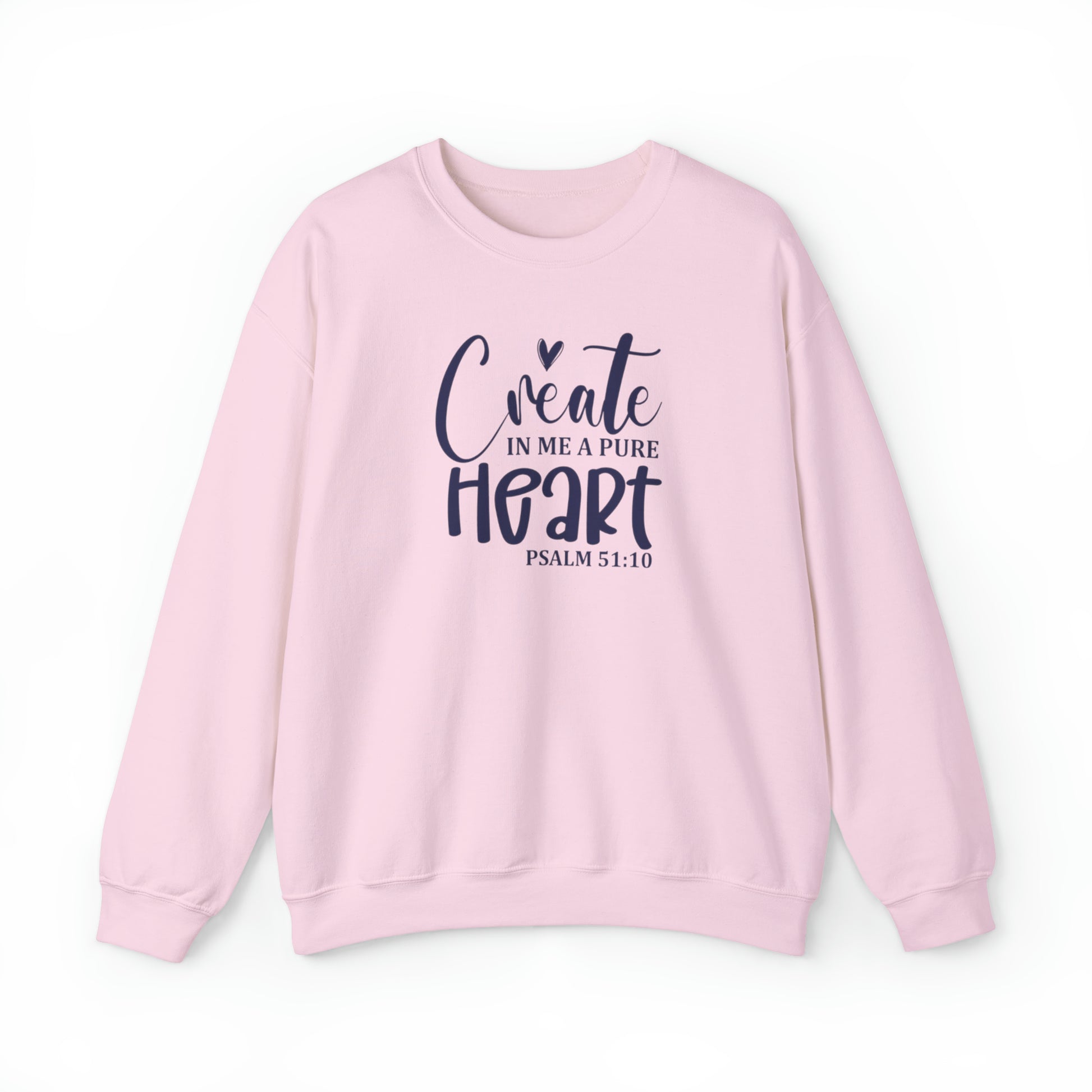 A Pure Heart Christian Sweatshirt Light Pink tosave1life.com