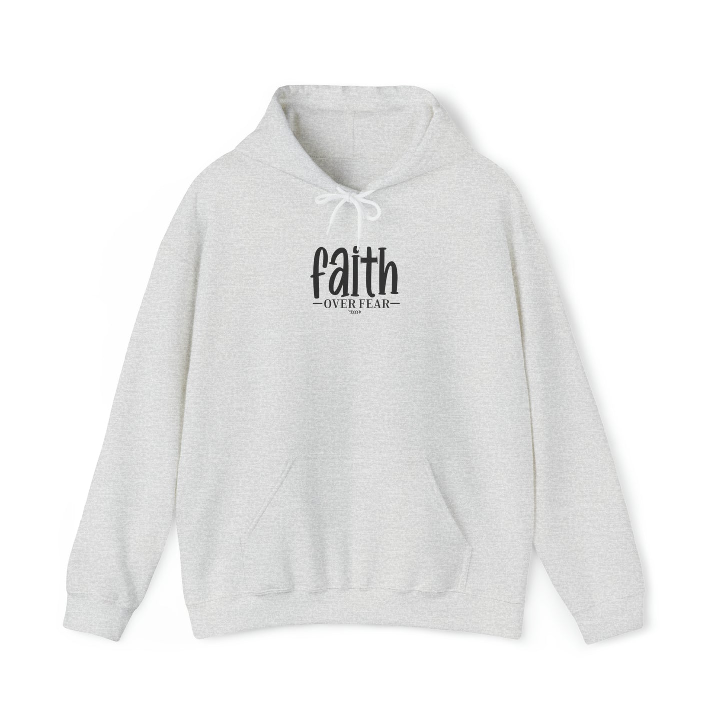 Faith Over Fear Christian Hoodie Ash tosave1life.com