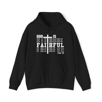 God Is Faithful Christian Hoodie Black tosave1life.com