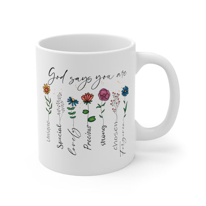 God Says You Are Christian Mug tosave1life.com