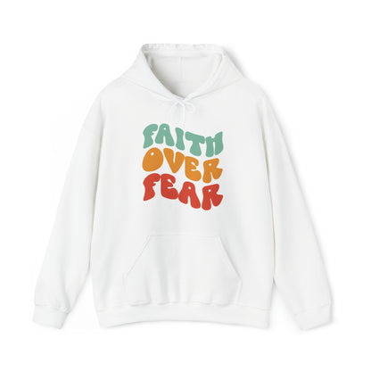 Faith Over Fear Christian Hoodie White tosave1life.com