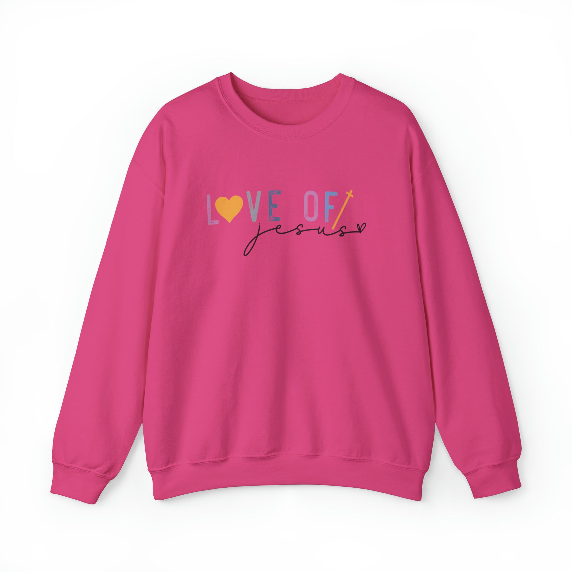 Love of Jesus Christian Sweatshirt Heliconia tosave1life.com