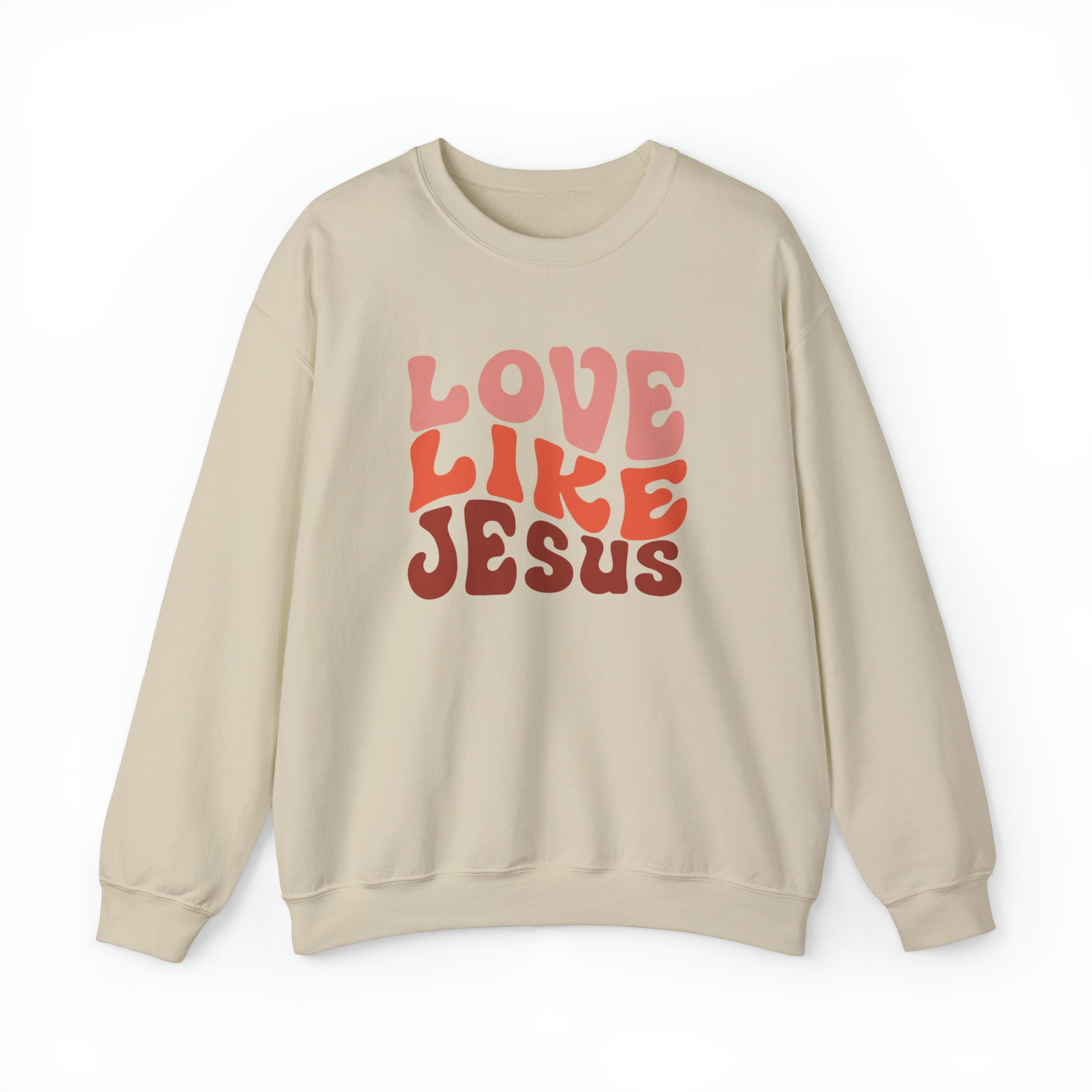 Love Like Jesus Sweatshirt Sand tosave1life.com