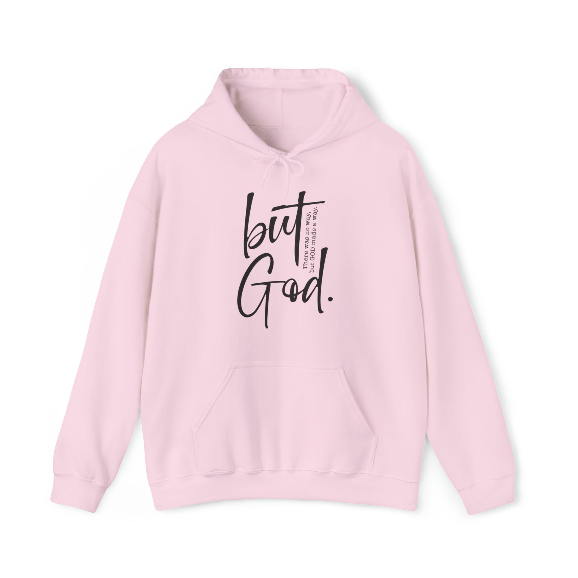 But God Christian Hoodie Light Pink tosave1life.com