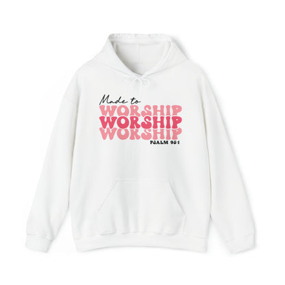 Made to Worship Christian Hoodie White tosave1life.com