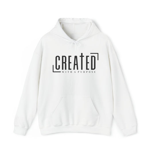 Created With a Purpose Christian Hoodie White tosave1life.com