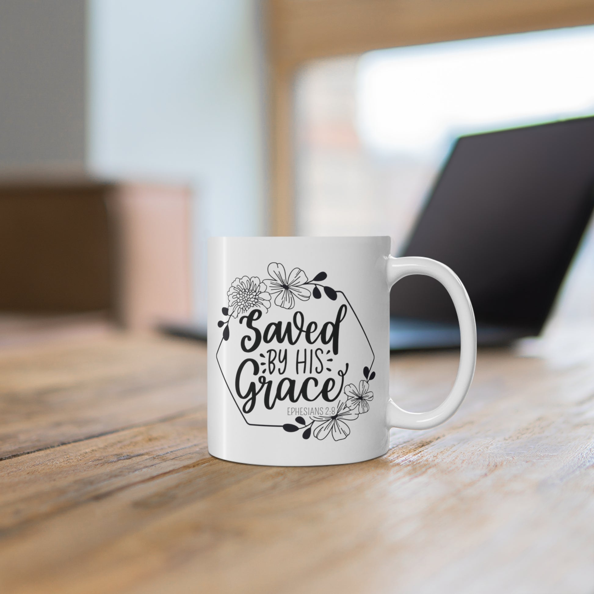 Saved By His Grace Christian Mug tosave1life.com