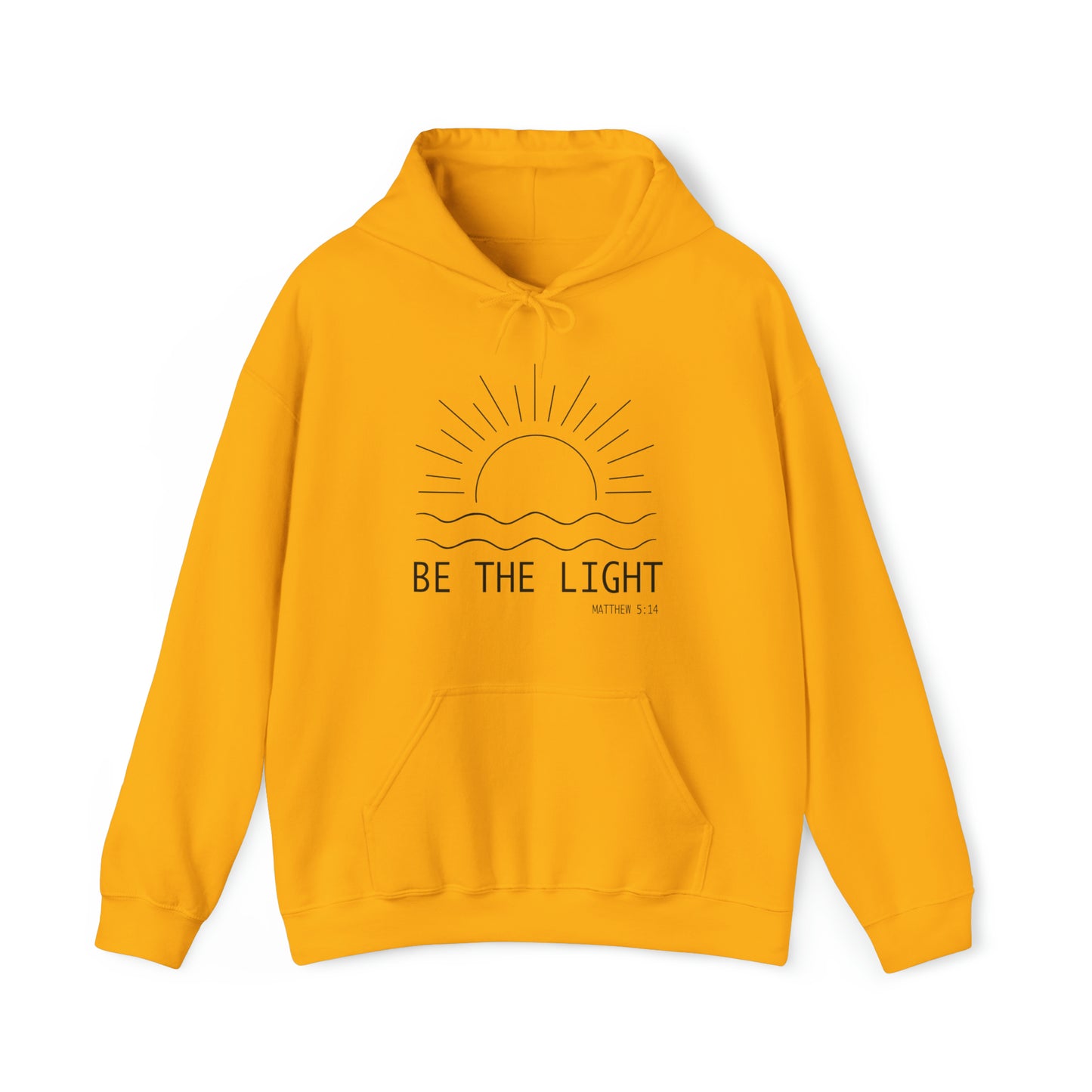 Be The Light Christian Hoodie Gold tosave1life.com