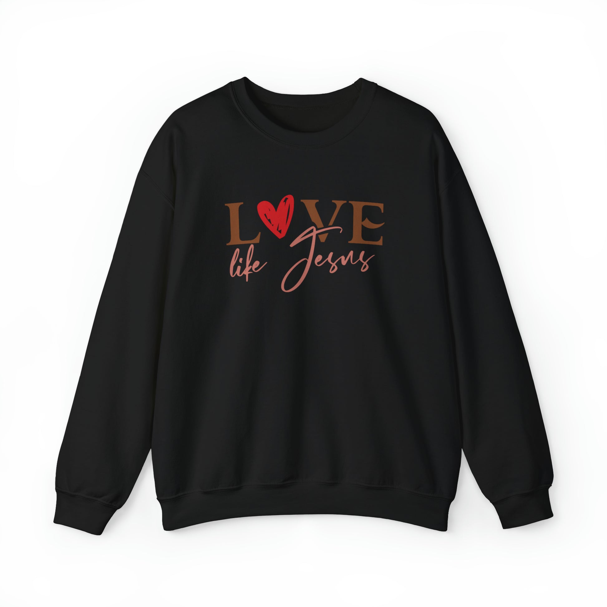 Love Like Jesus Christian Sweatshirt Black tosave1life.com