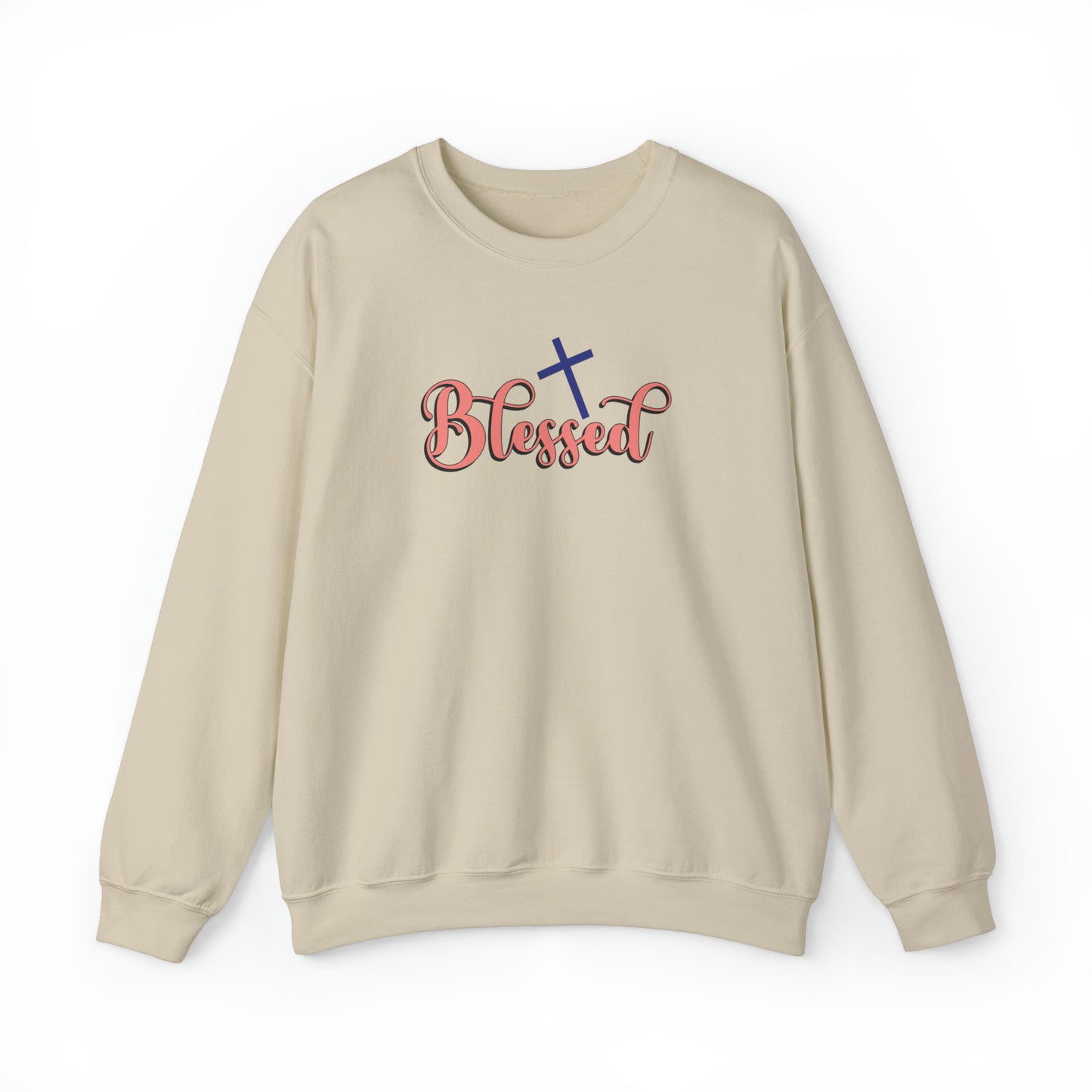 Blessed Christian Sweatshirt Sand tosave1life.com