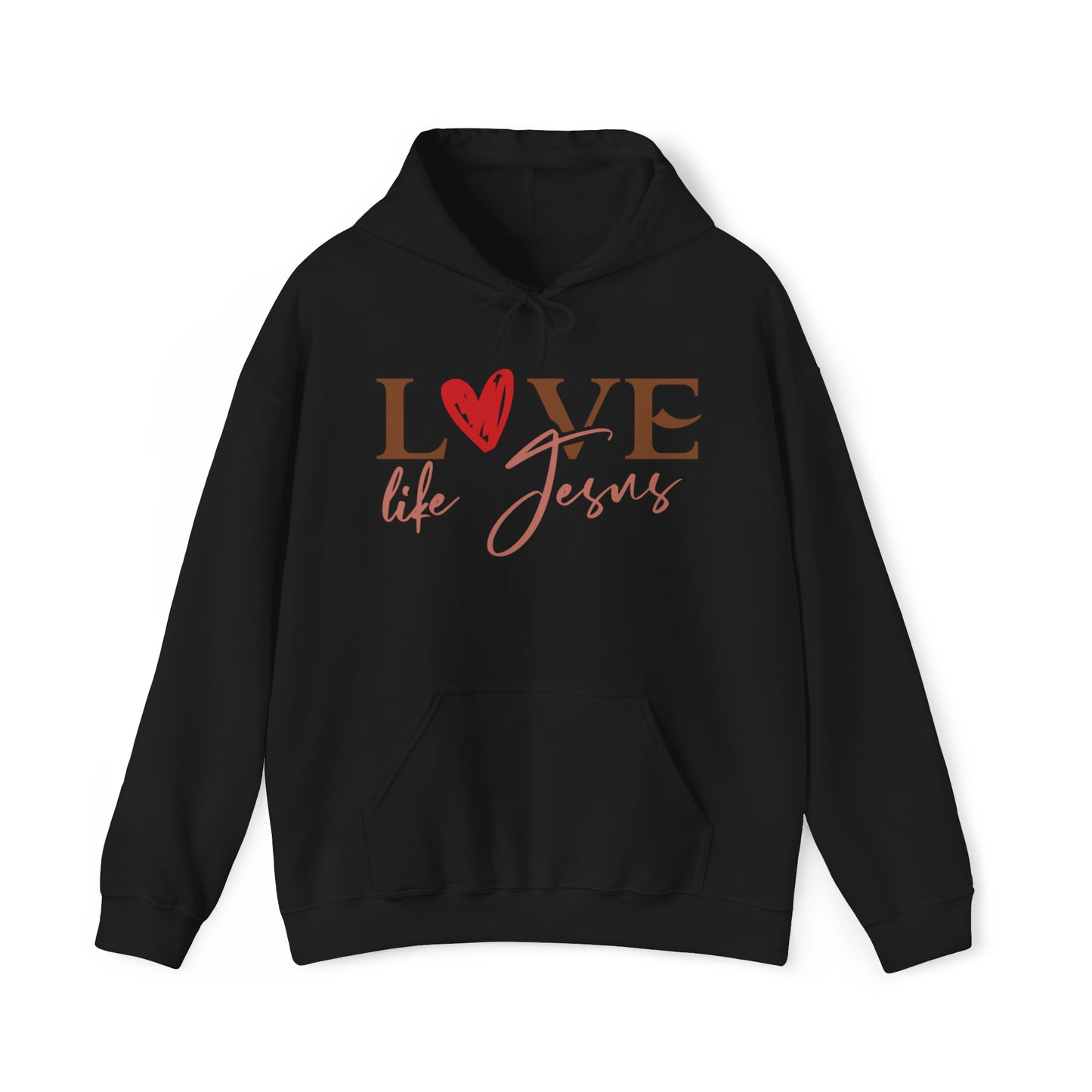 Love Like Jesus Christian Hoodie Black tosave1life.com