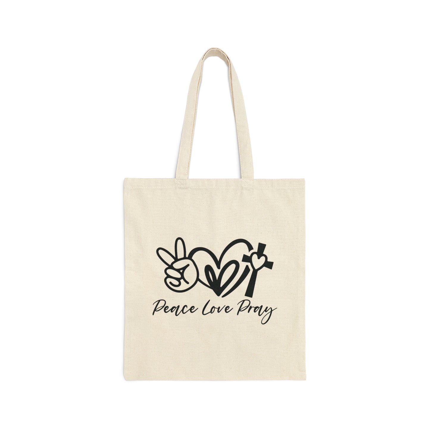 Peace Love Pray Christian Tote Bag tosave1life.com