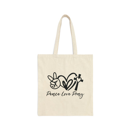 Peace Love Pray Christian Tote Bag tosave1life.com