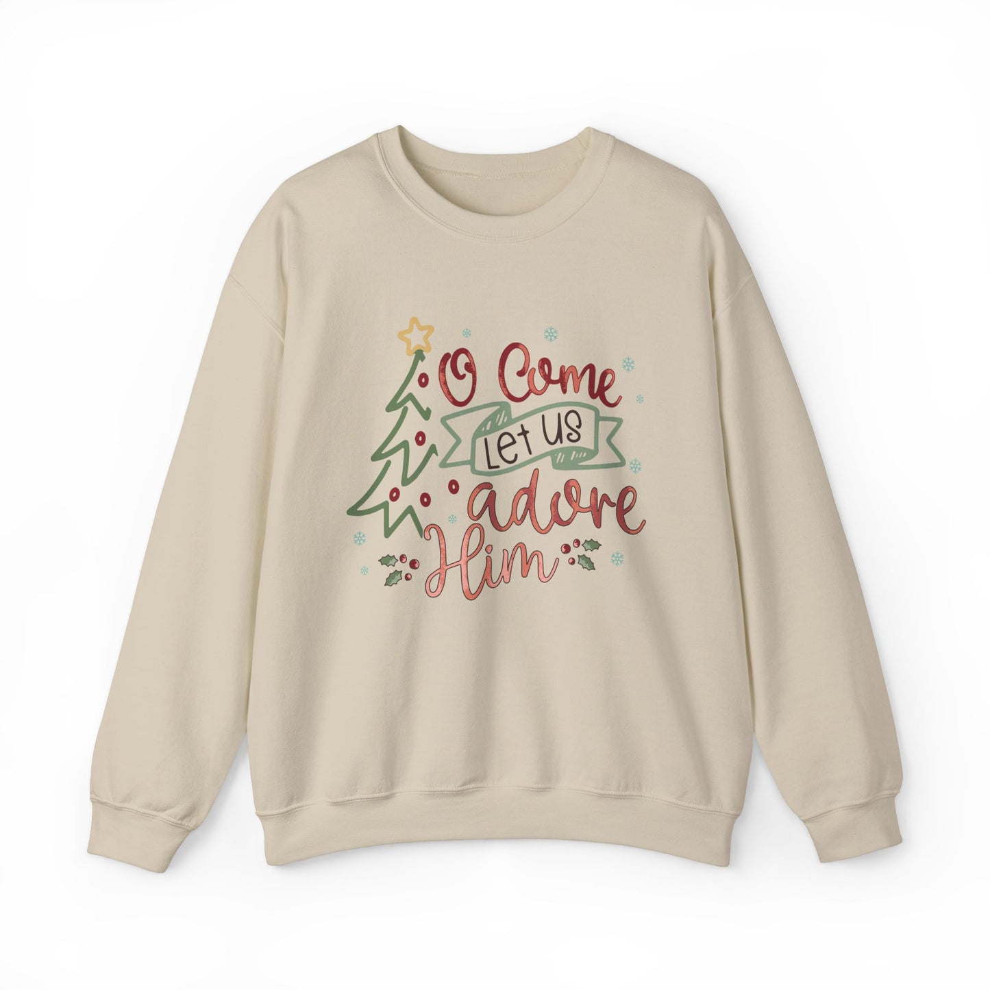 Let Us Adore Him Christmas Sweatshirt