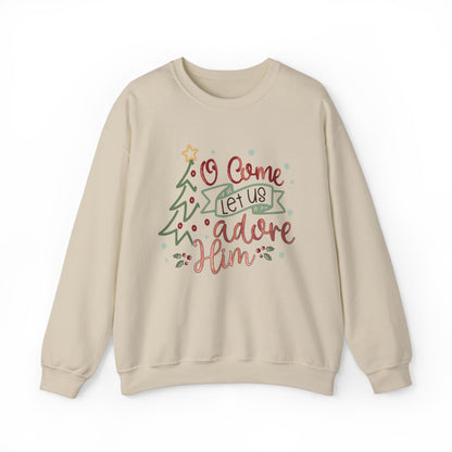 Let Us Adore Him Christmas Sweatshirt