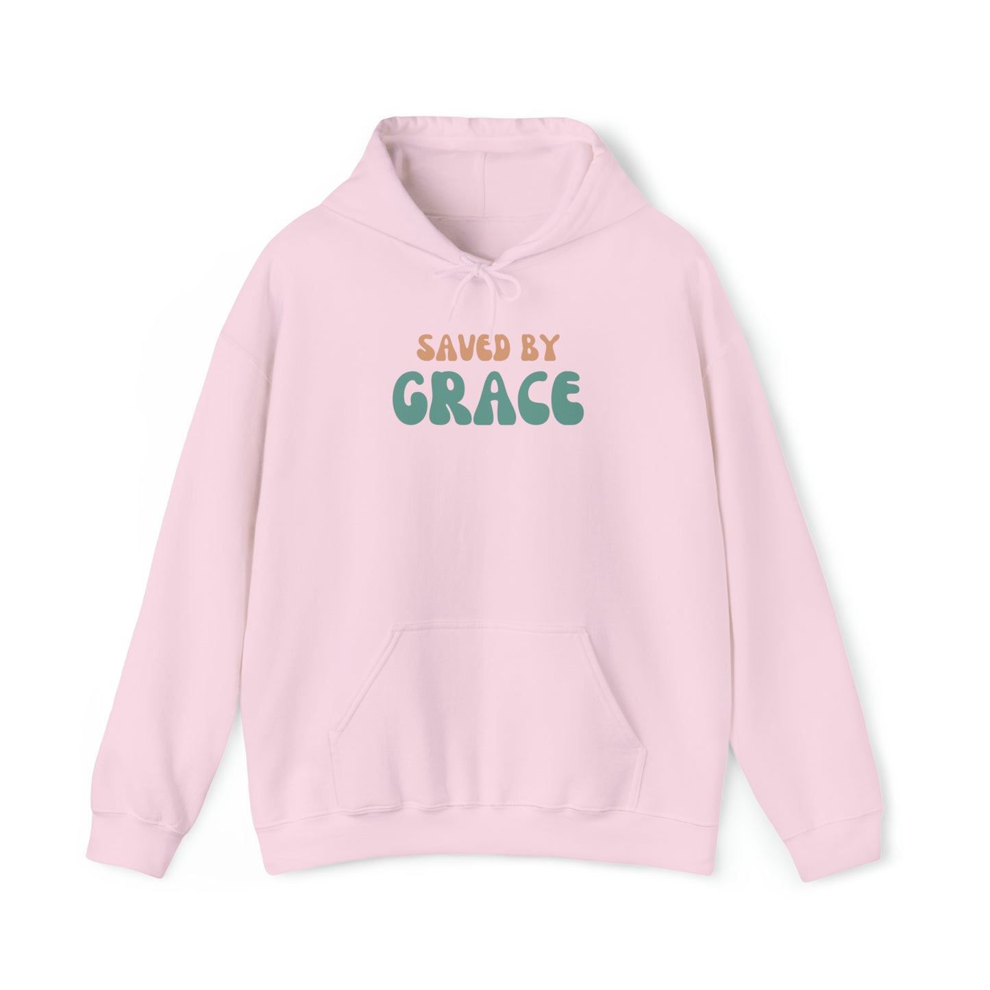 Saved by Grace Christian Hoodie Light Pink tosave1life.com