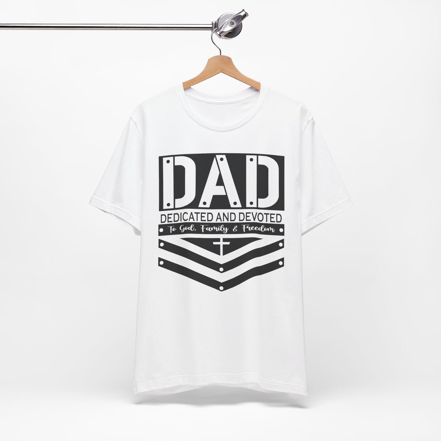 Dad Dedicated and Devoted Christian Shirt