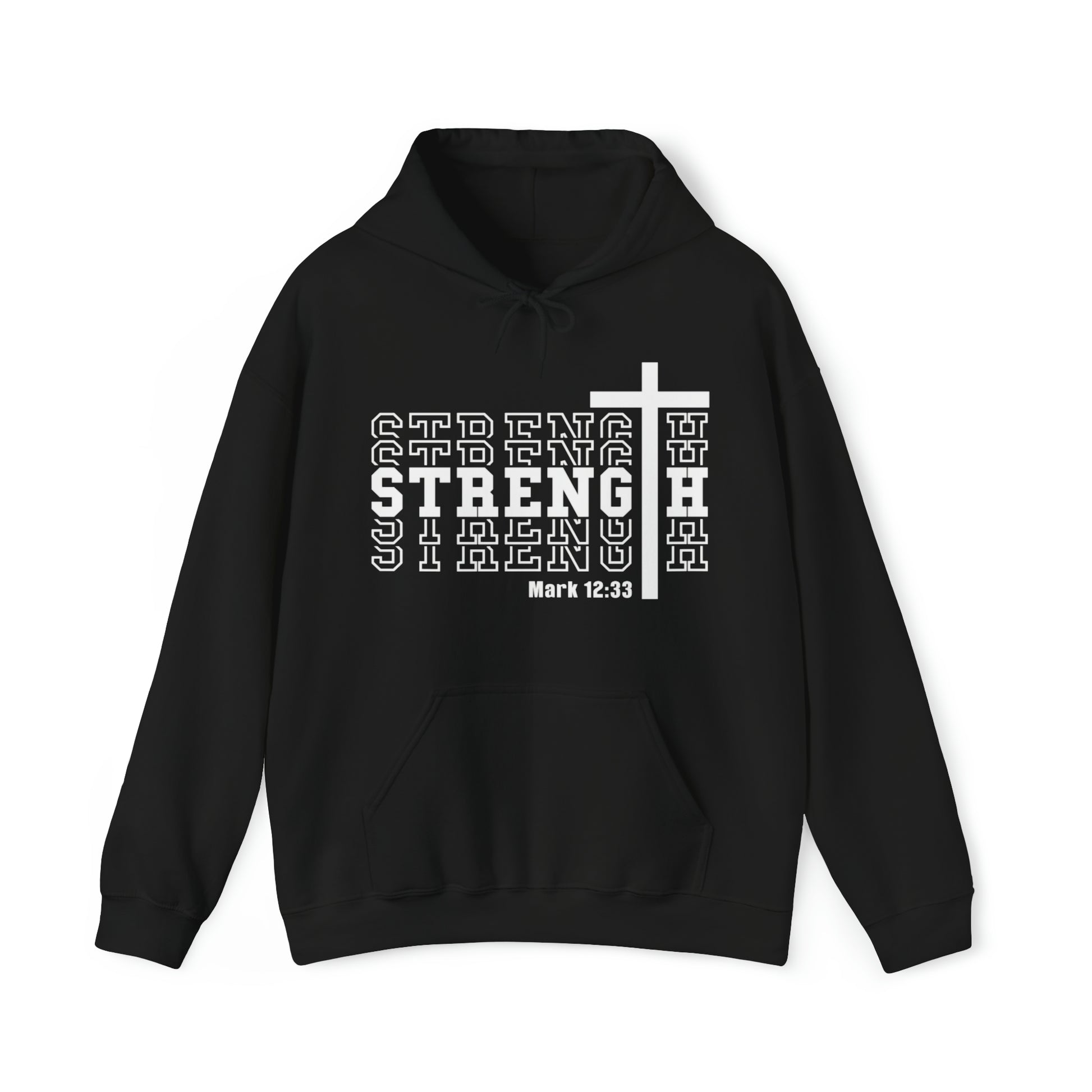 Strength Christian Hoodie Black tosave1life.com