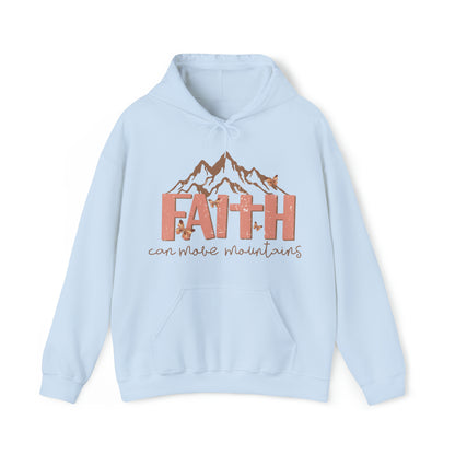 Faith Can Move Mountains Christian Hoodie Light Blue tosave1life.com