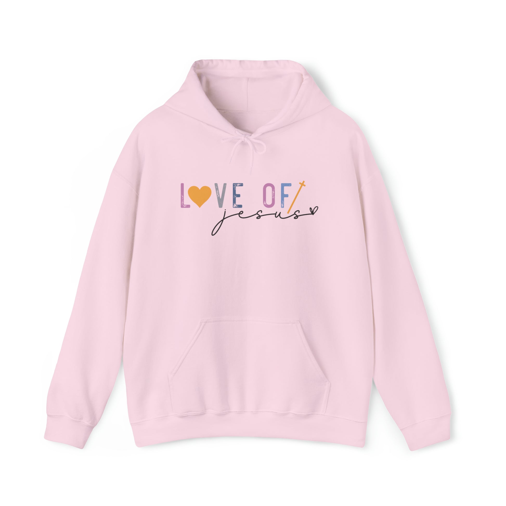 Love of Jesus Christian Hoodie Light Pink tosave1life.com