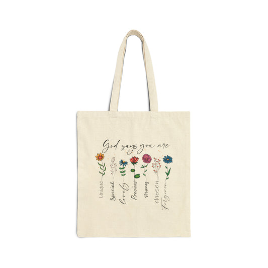 God Says You Are Christian Tote Bag tosave1life.com