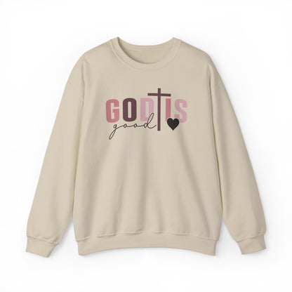 God is Good Christian Sweatshirt Sand tosave1life.com