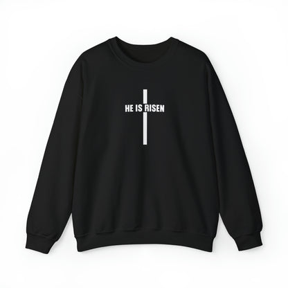 He Is Risen Christian Sweatshirt Black tosave1life.com