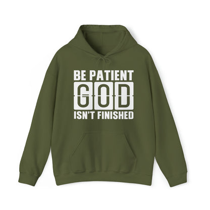 Be Patient Christian Hoodie Military Green tosave1life.com