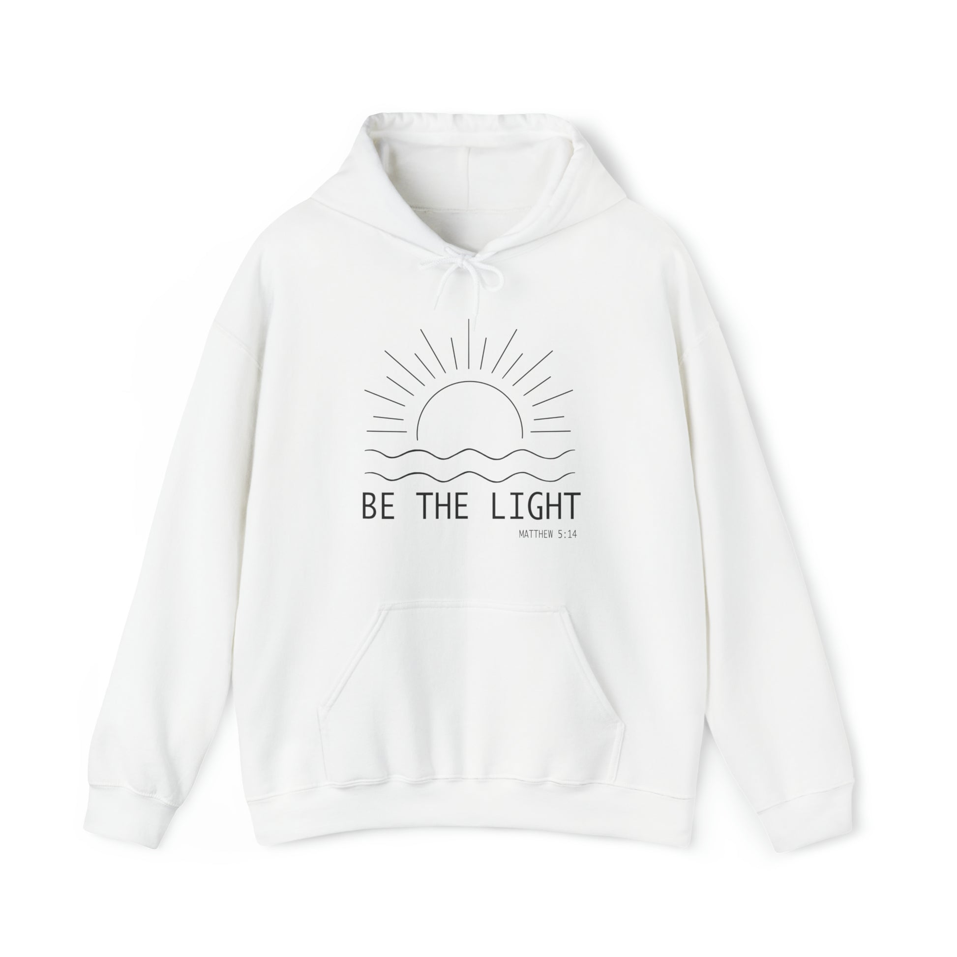 Be The Light Christian Hoodie White tosave1life.com