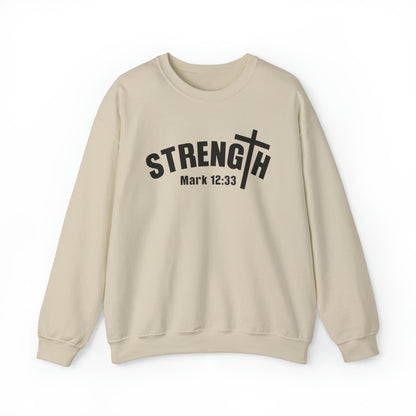 Strength Christian Sweatshirt Sand tosave1life.com