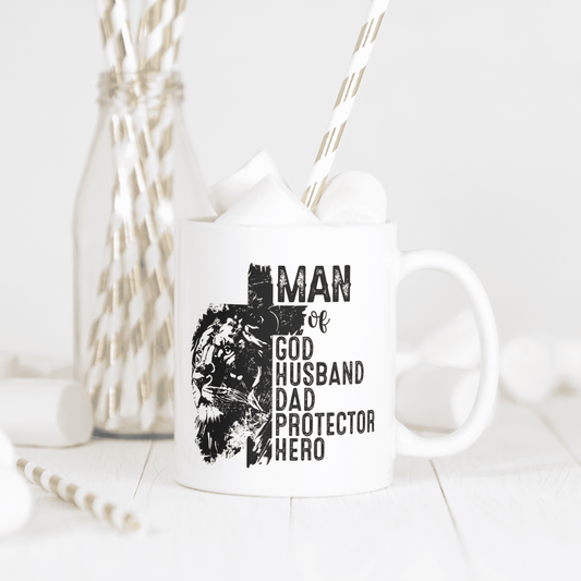 Man of God Protector Christian Mug