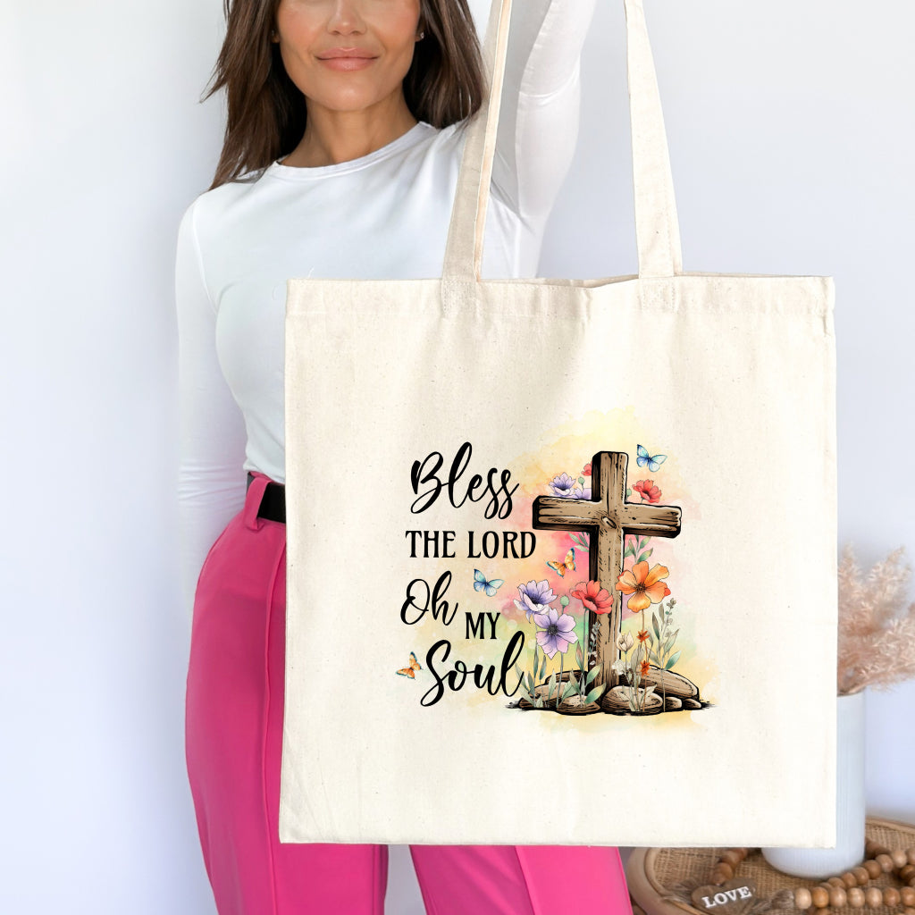 Bless The Lord Christian Tote Bag tosave1life.com