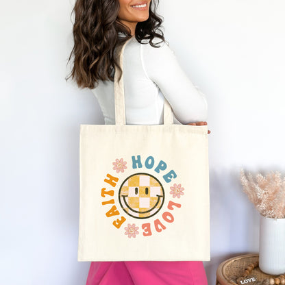 Faith Hope Love Christian Tote Bag tosave1life.com