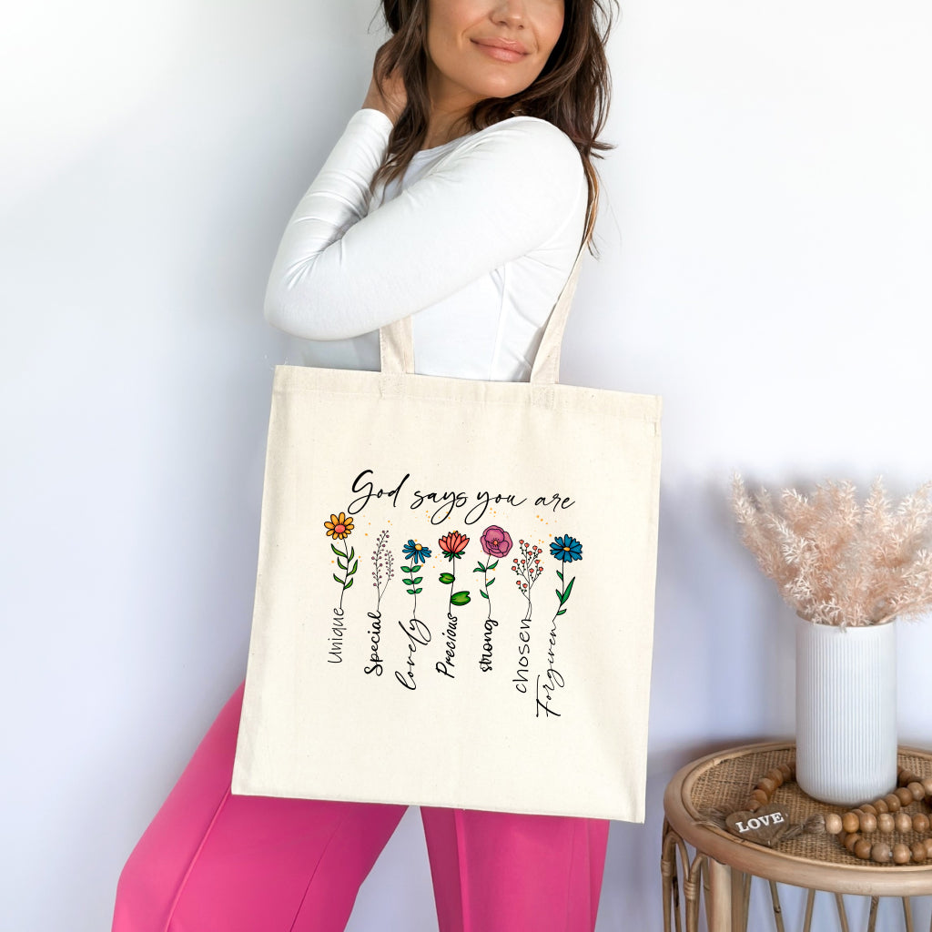 God Says You Are Christian Tote Bag tosave1life.com