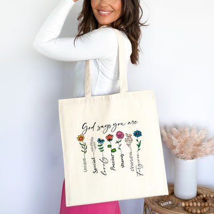 God Says You Are Christian Tote Bag tosave1life.com