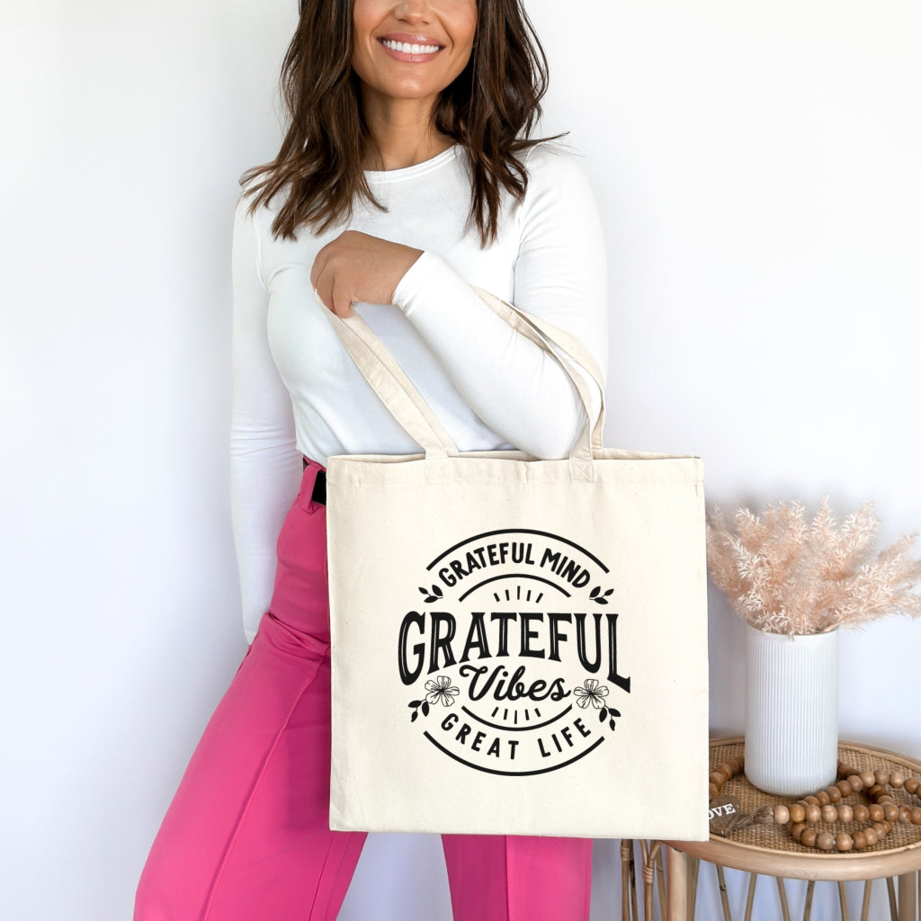 Grateful Vibes Christian Tote Bag tosave1life.com