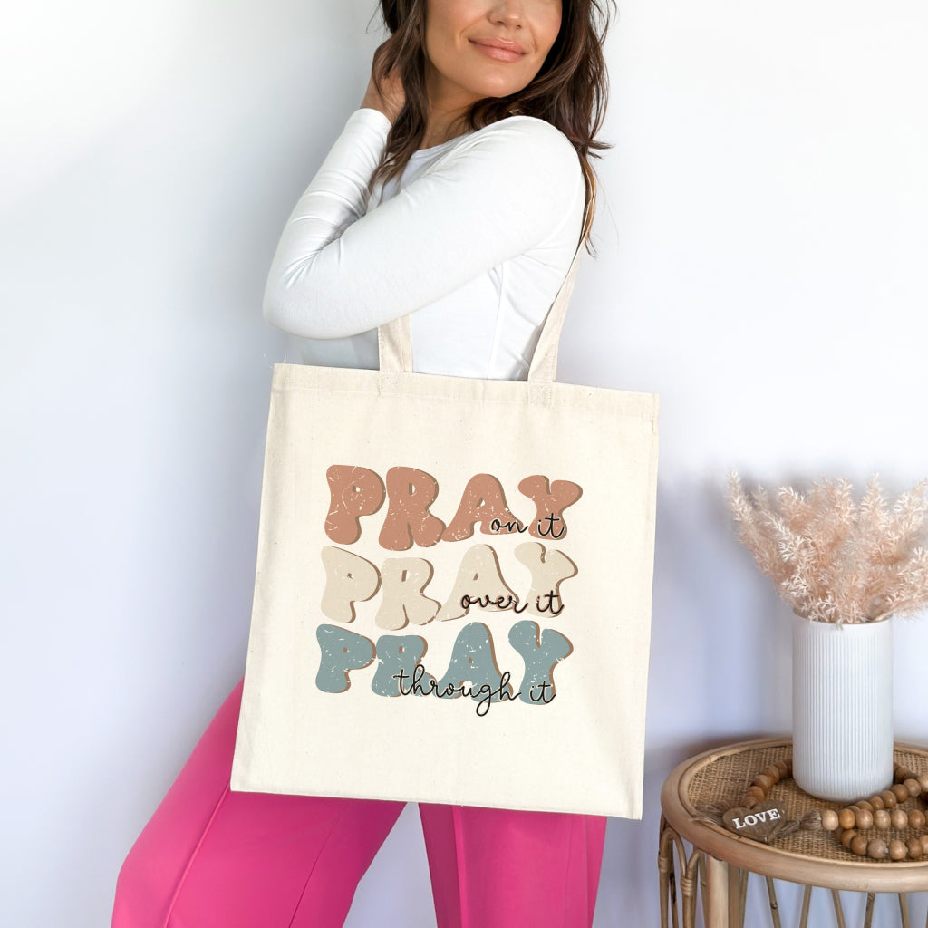 Pray Christian Tote Bag tosave1life.com