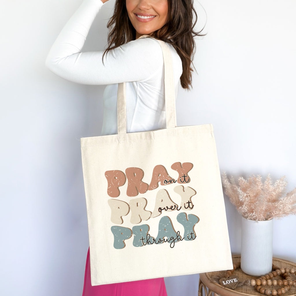 Pray Christian Tote Bag tosave1life.com